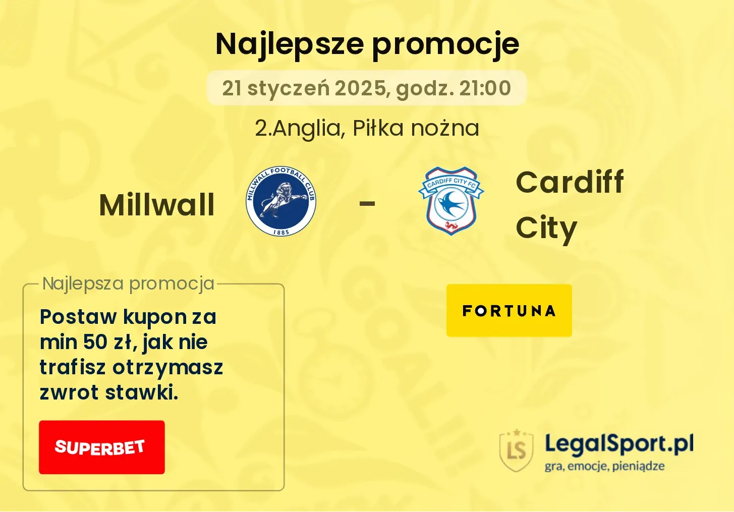 Millwall - Cardiff City promocje u bukmacherów