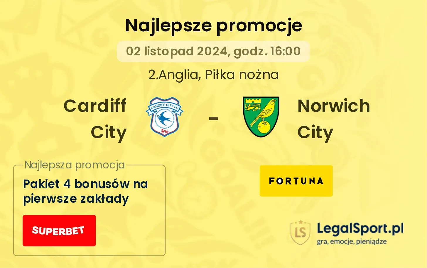 Cardiff City - Norwich City promocje bonusy na mecz