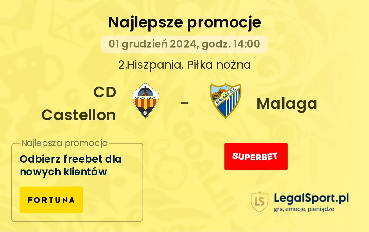 CD Castellon - Malaga promocje bukmacherskie