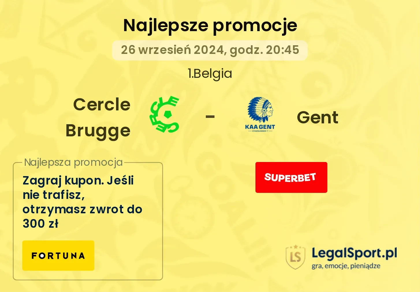 Cercle Brugge - Gent promocje bonusy na mecz