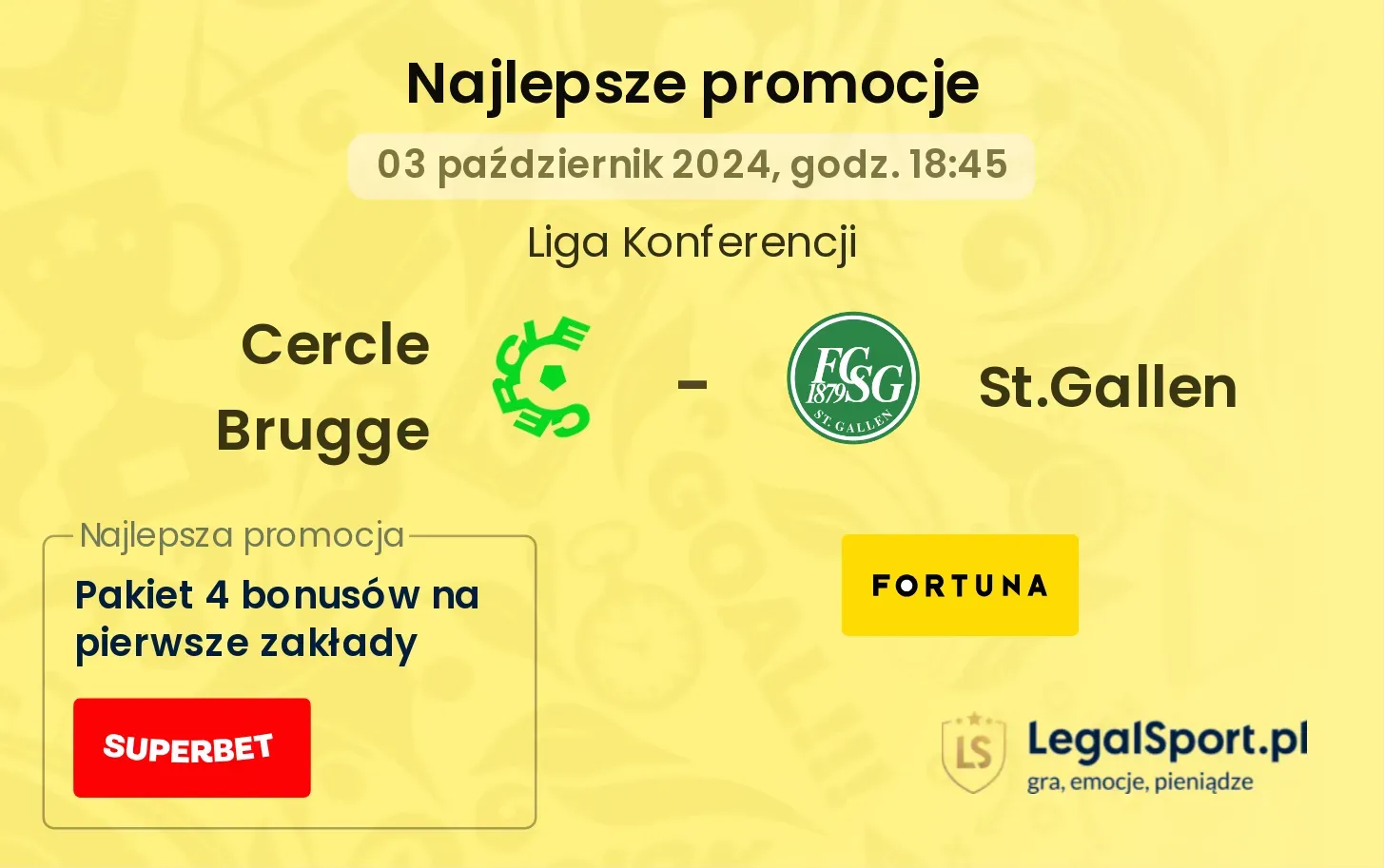 Cercle Brugge - St.Gallen promocje bonusy na mecz