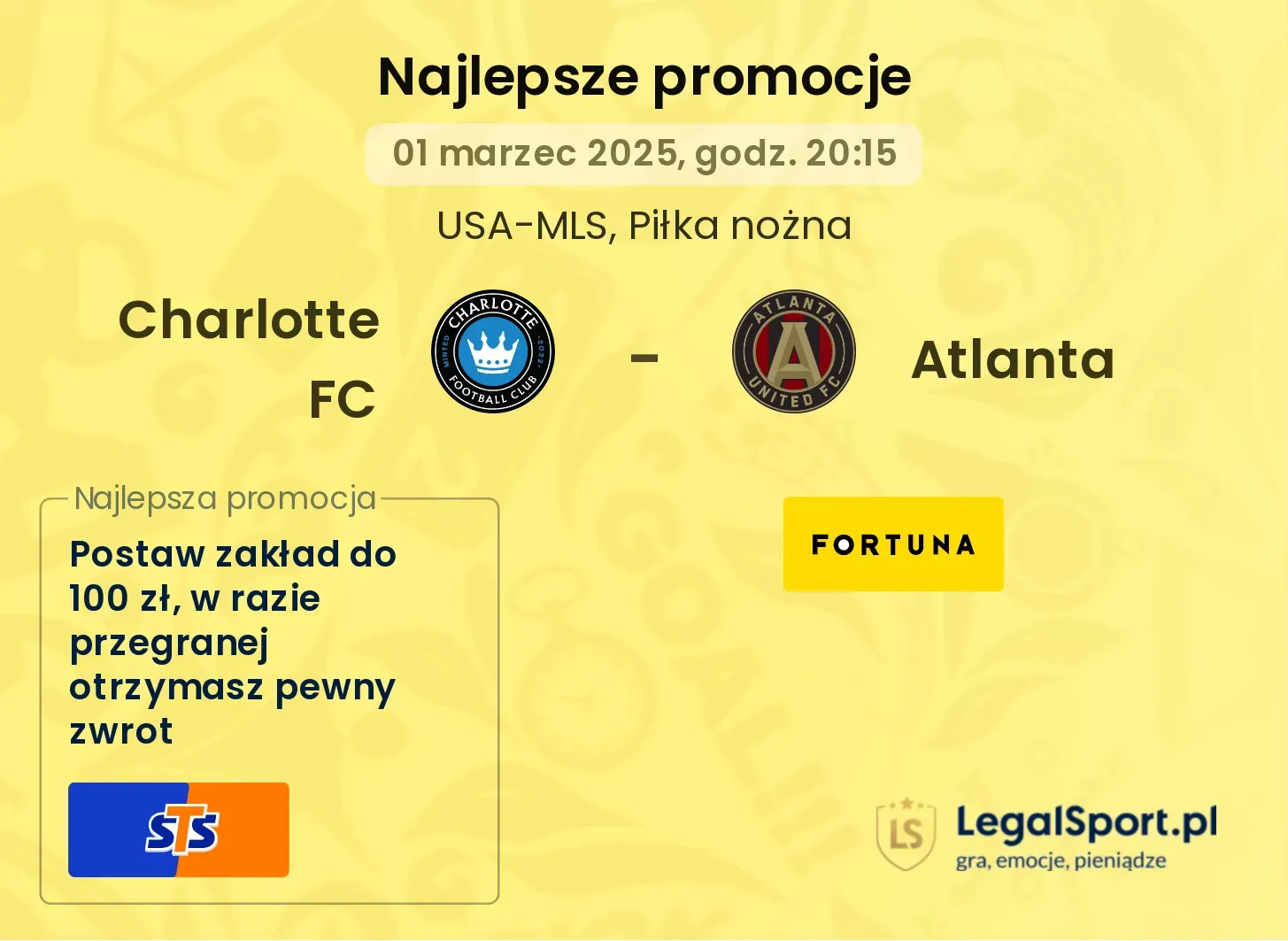 Charlotte FC - Atlanta promocje u bukmacherów