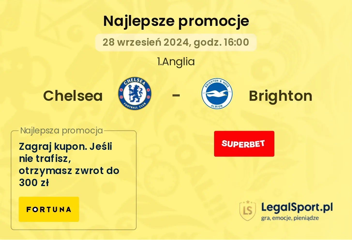 Chelsea - Brighton promocje bonusy na mecz