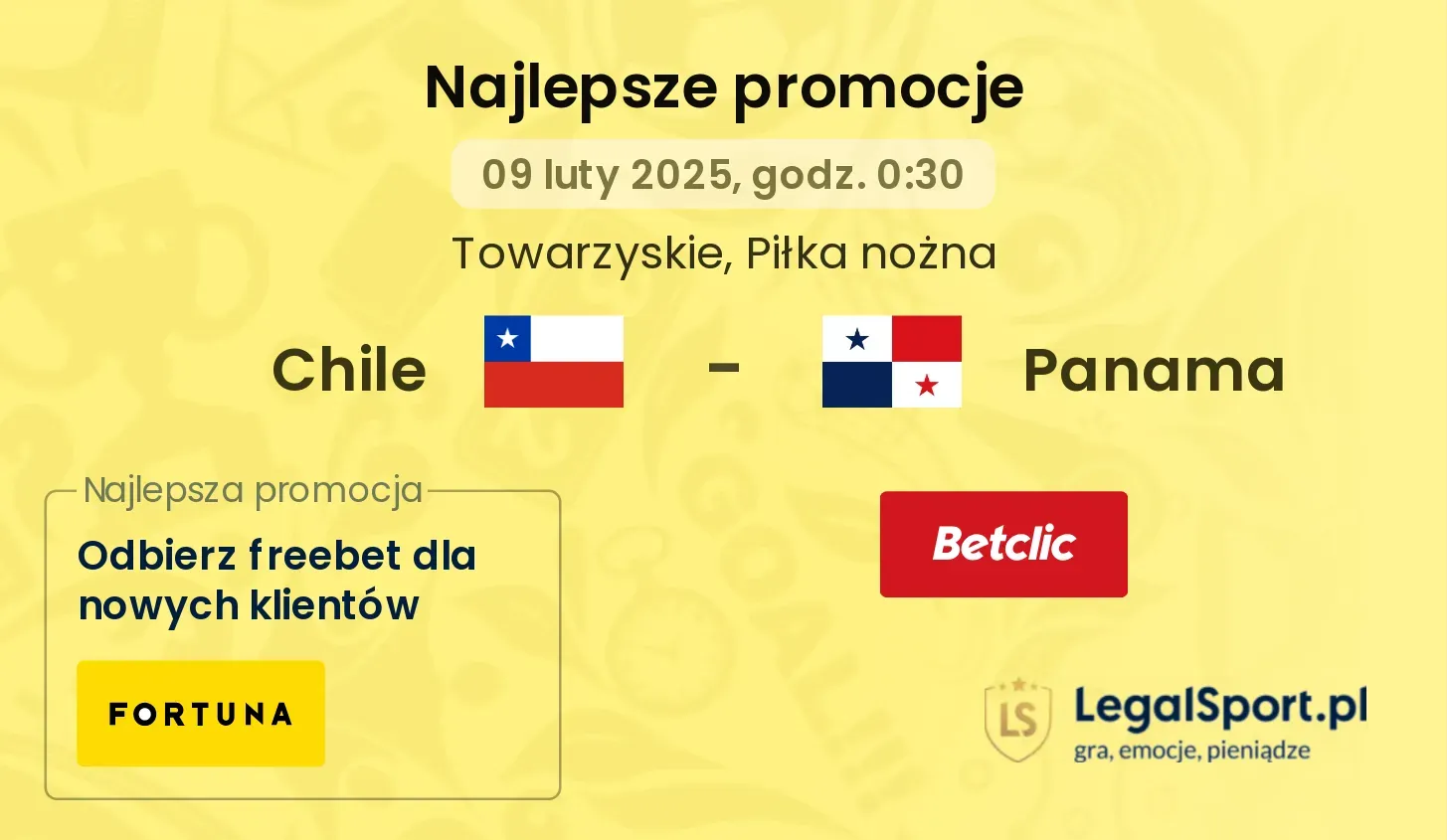 Chile - Panama promocje bonusy na mecz