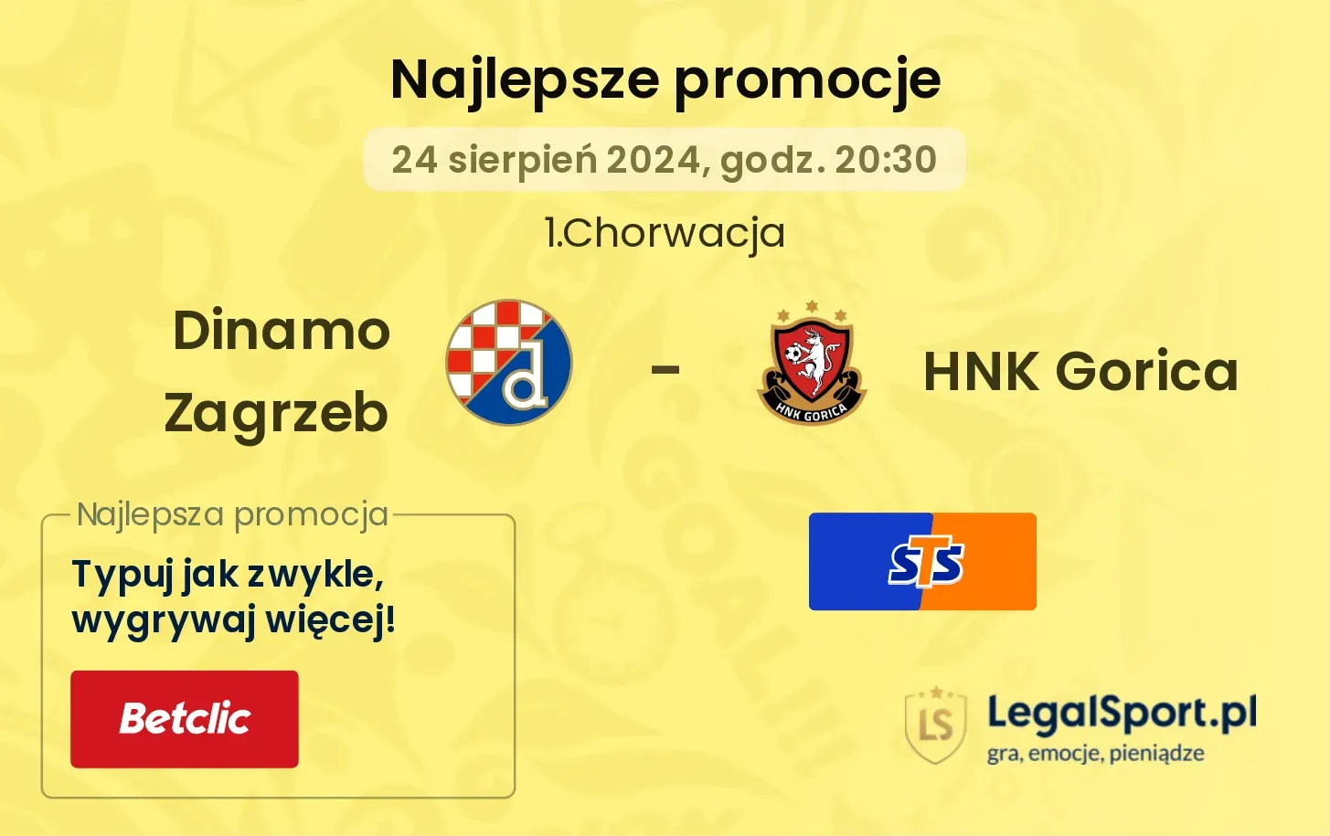 Dinamo Zagrzeb - HNK Gorica promocje bonusy na mecz