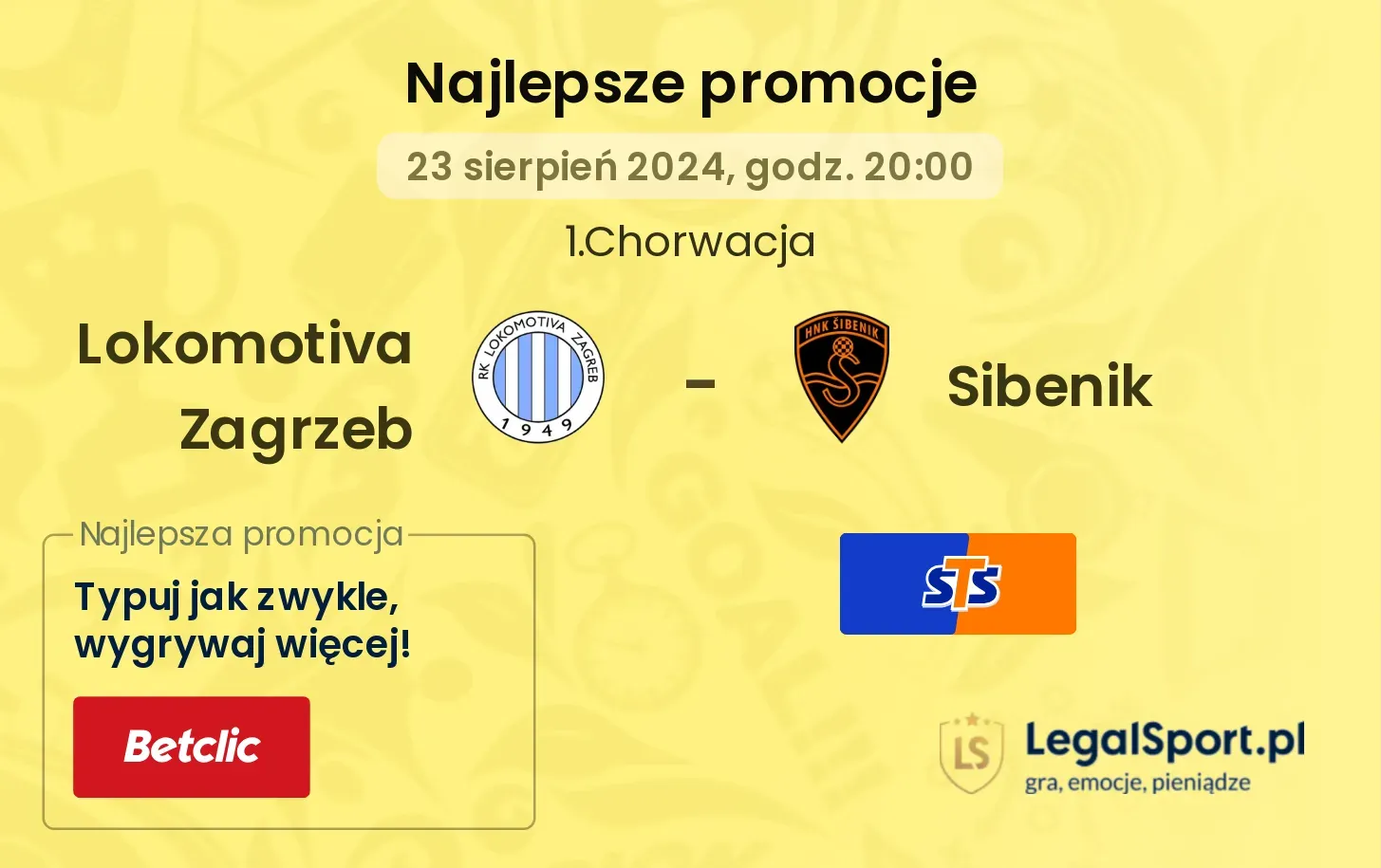 Lokomotiva Zagrzeb - Sibenik promocje bonusy na mecz