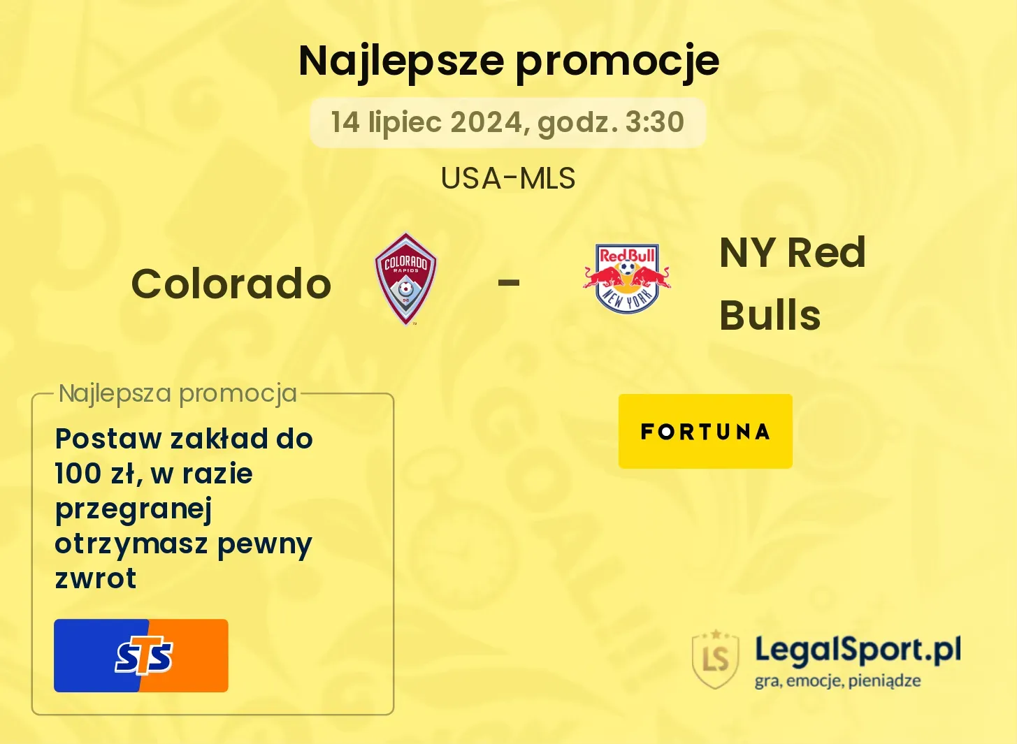 Colorado - NY Red Bulls promocje u bukmacherów (14.07, 03:30)