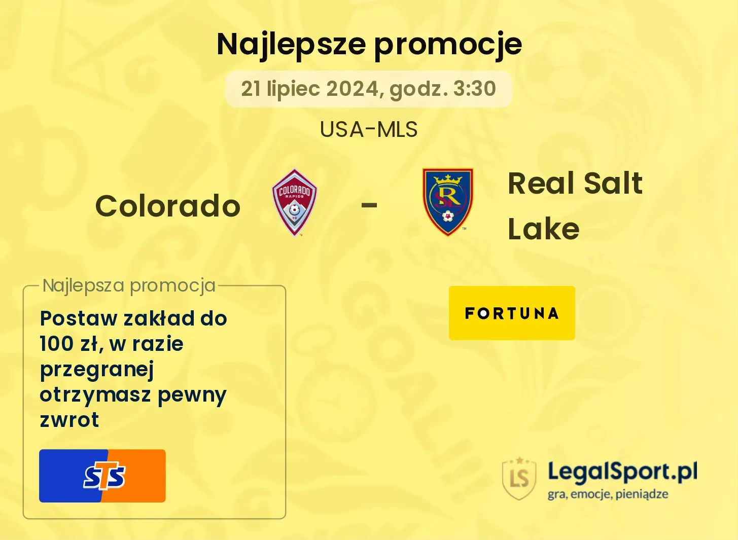 Colorado - Real Salt Lake promocje bonusy na mecz