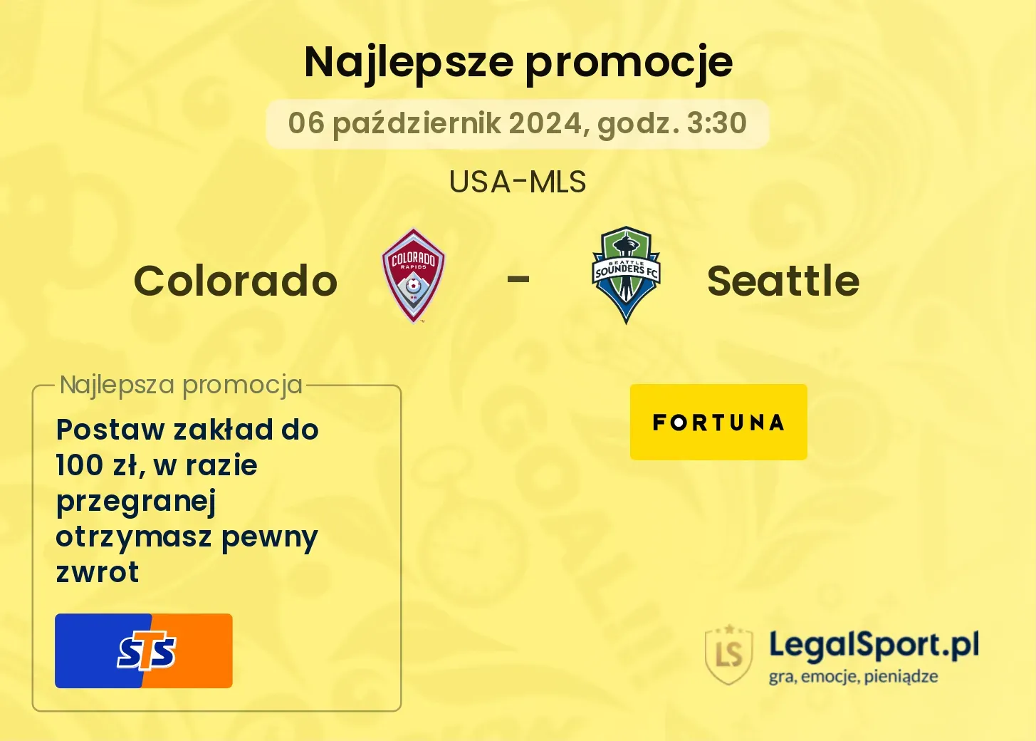 Colorado - Seattle promocje bukmacherskie 06.10, 03:30