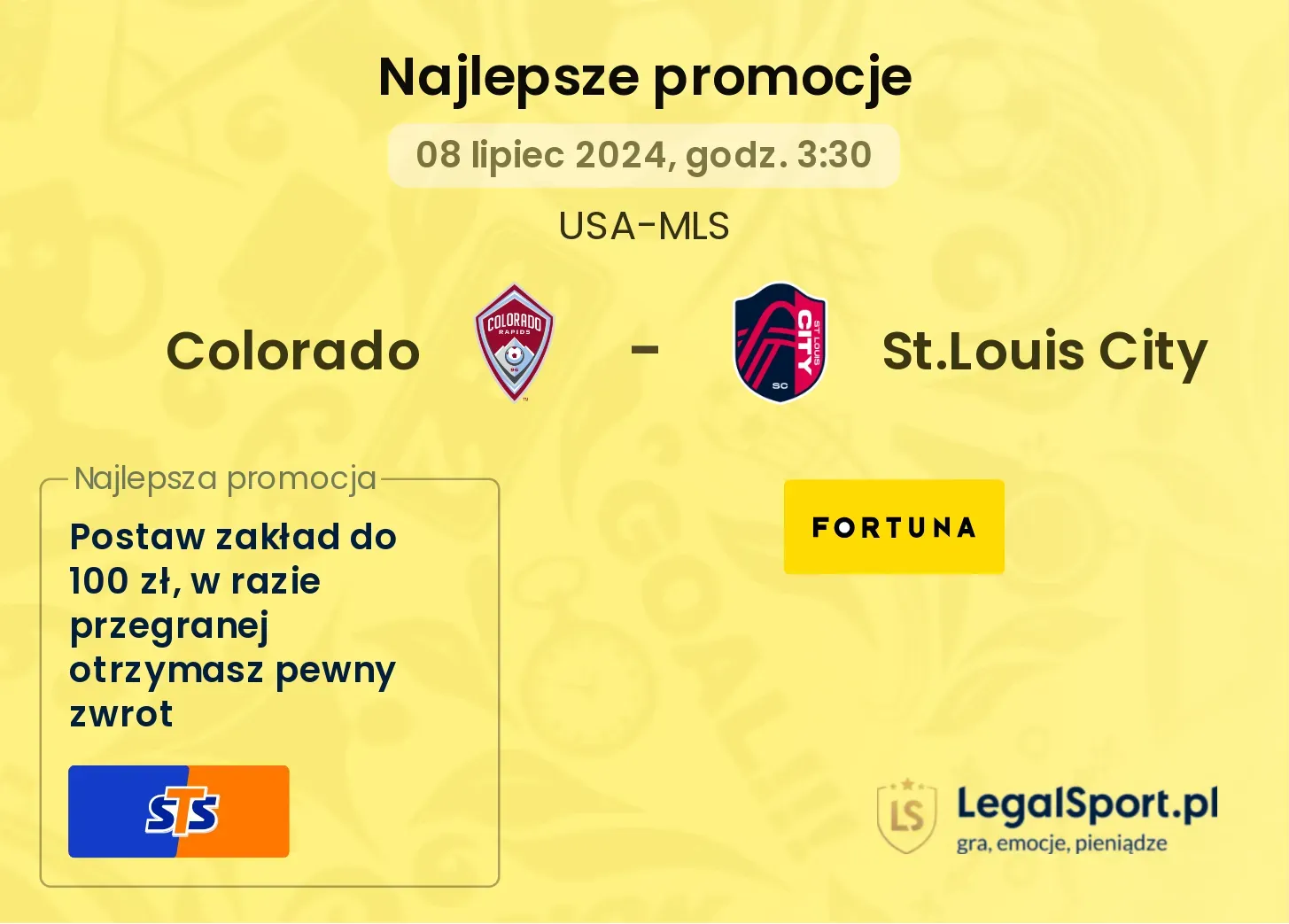 Colorado - St.Louis City promocje bukmacherskie (08.07, 03:30)