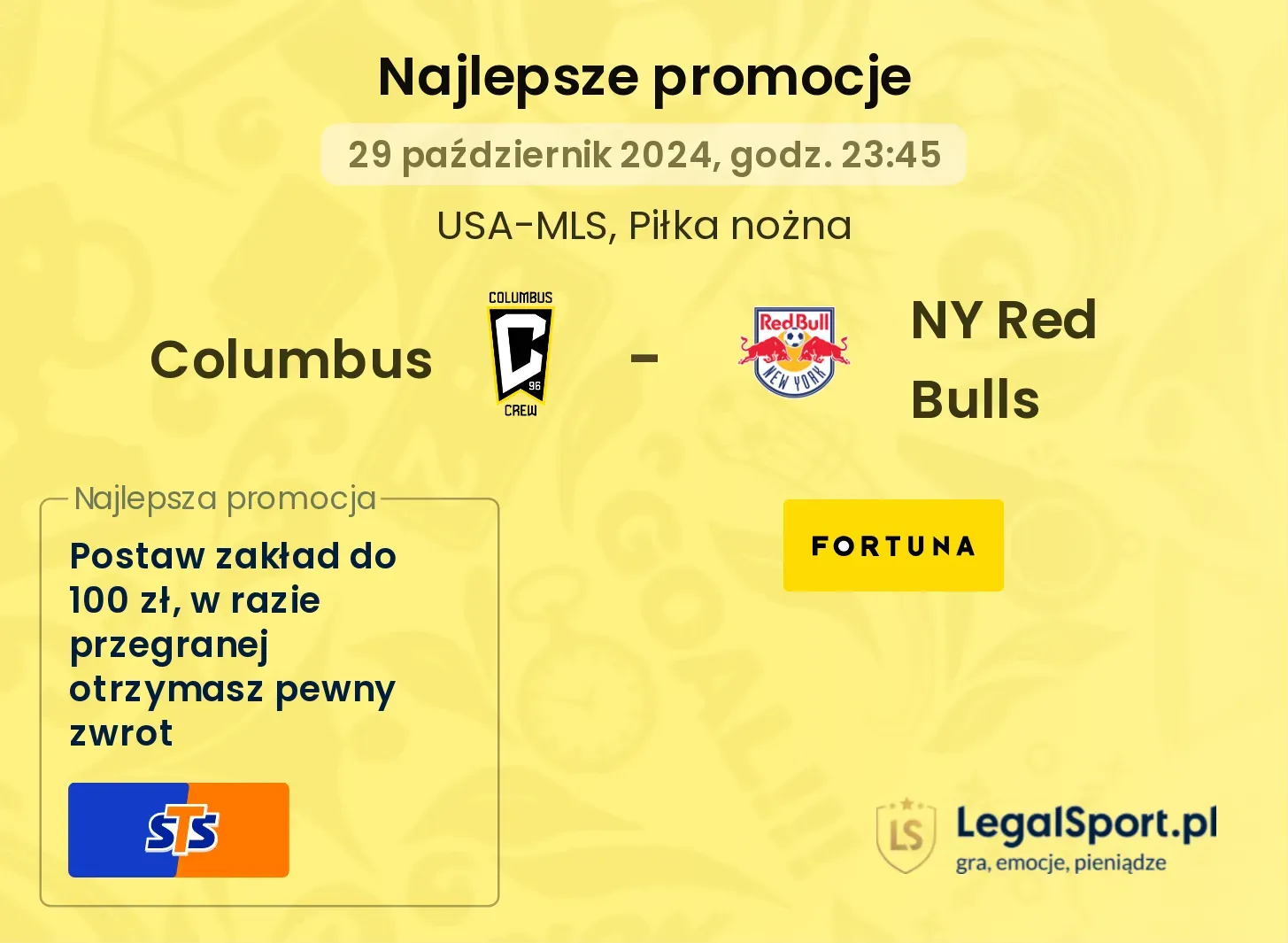 Columbus - NY Red Bulls promocje bukmacherskie 29.10, 23:45