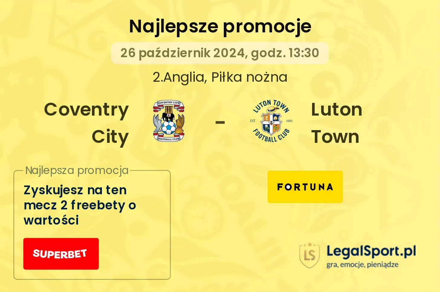 Coventry City - Luton Town promocje bonusy na mecz