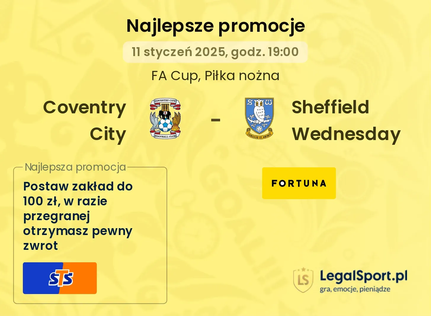 Coventry City - Sheffield Wednesday promocje bukmacherskie