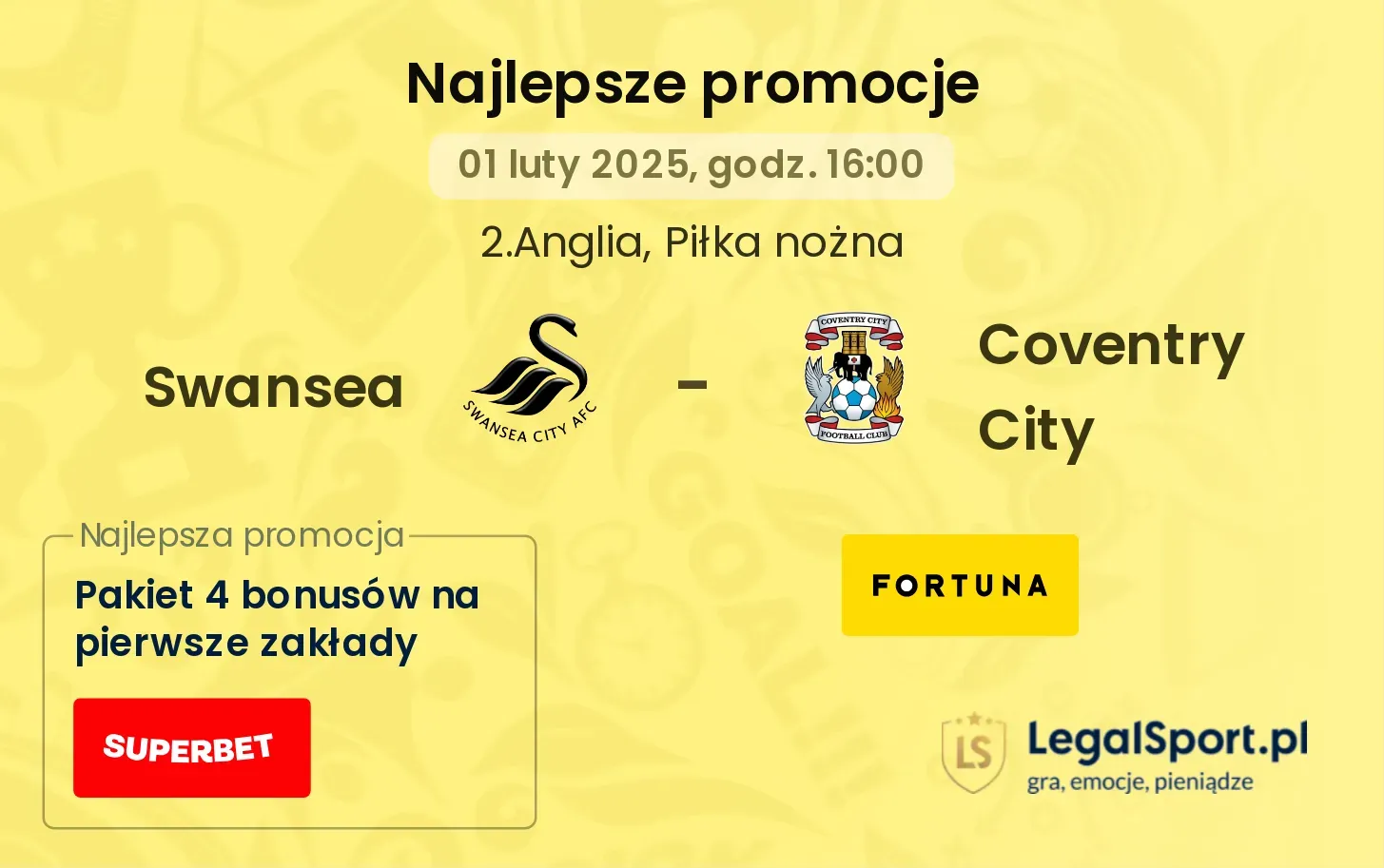 Swansea - Coventry City promocje bukmacherskie