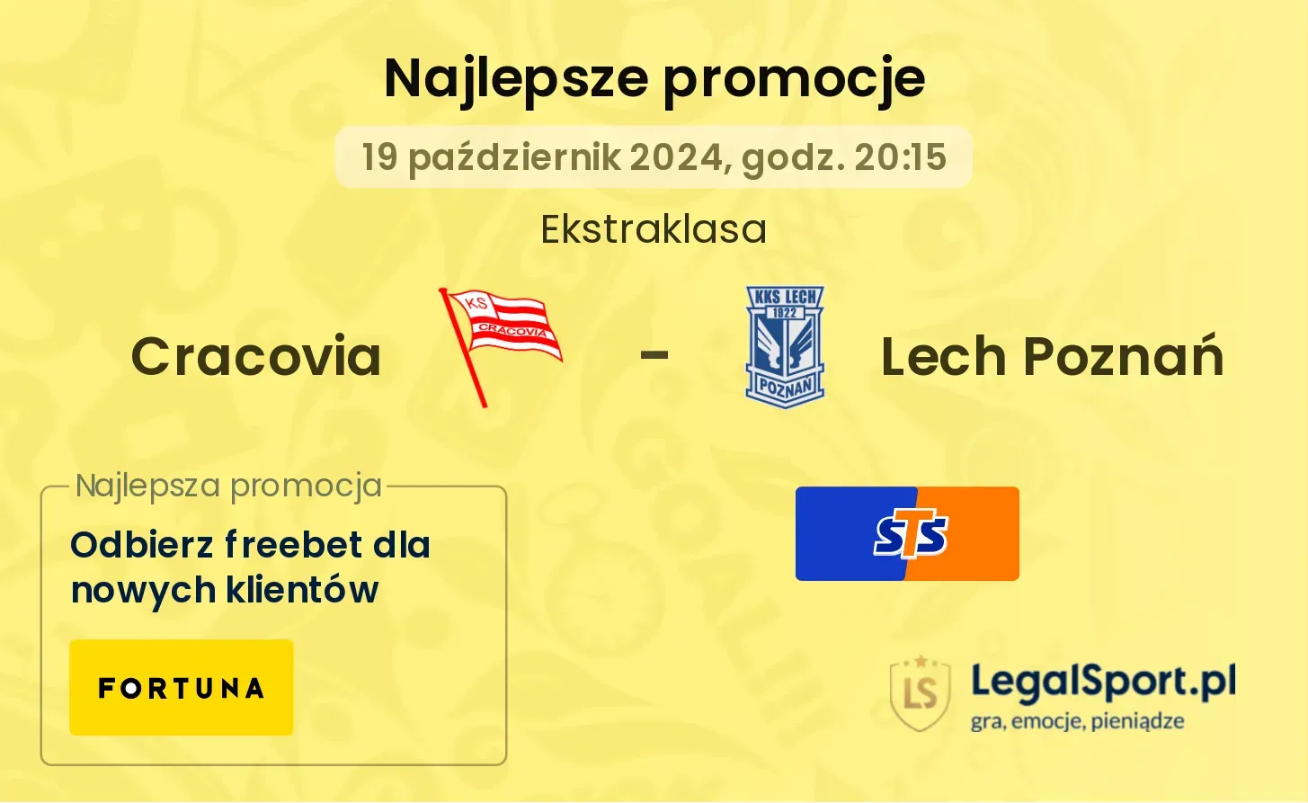 Cracovia - Lech Poznań promocje bonusy na mecz