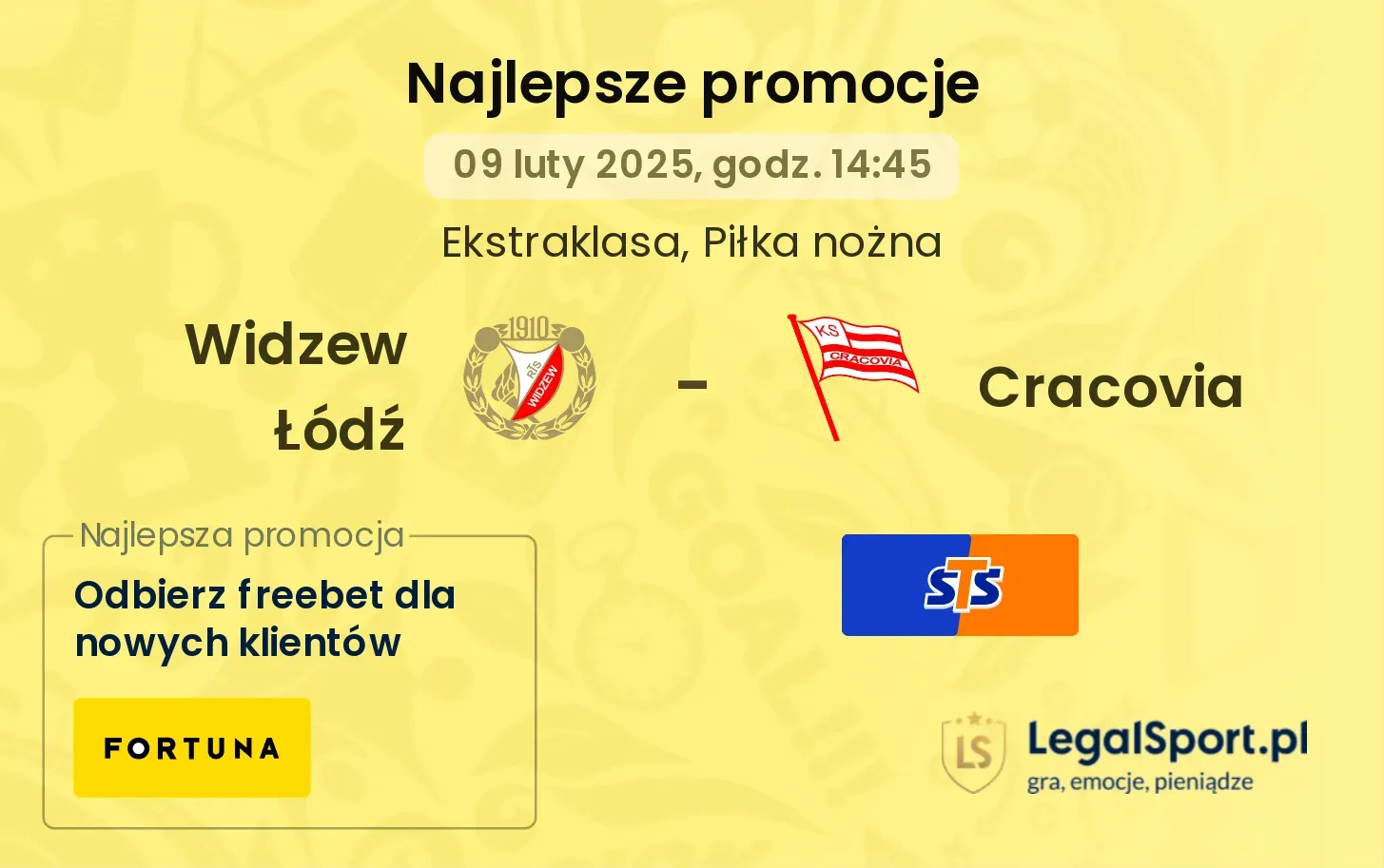 Widzew Łódź - Cracovia promocje bukmacherskie