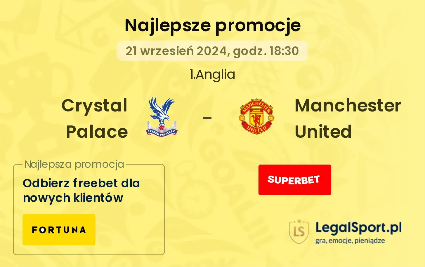 Crystal Palace - Manchester United promocje bonusy na mecz