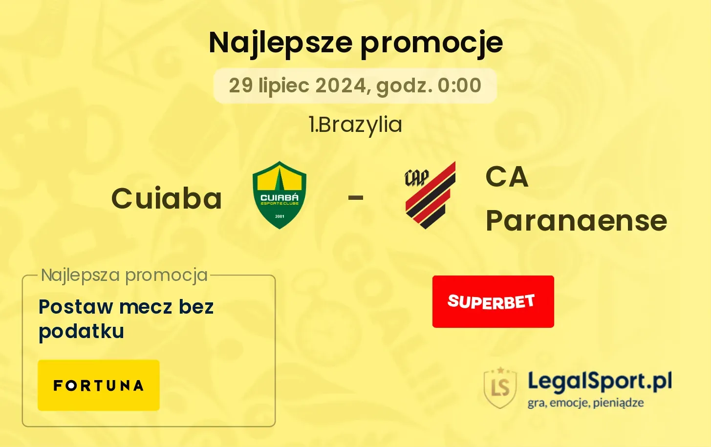 Cuiaba - CA Paranaense promocje bonusy na mecz