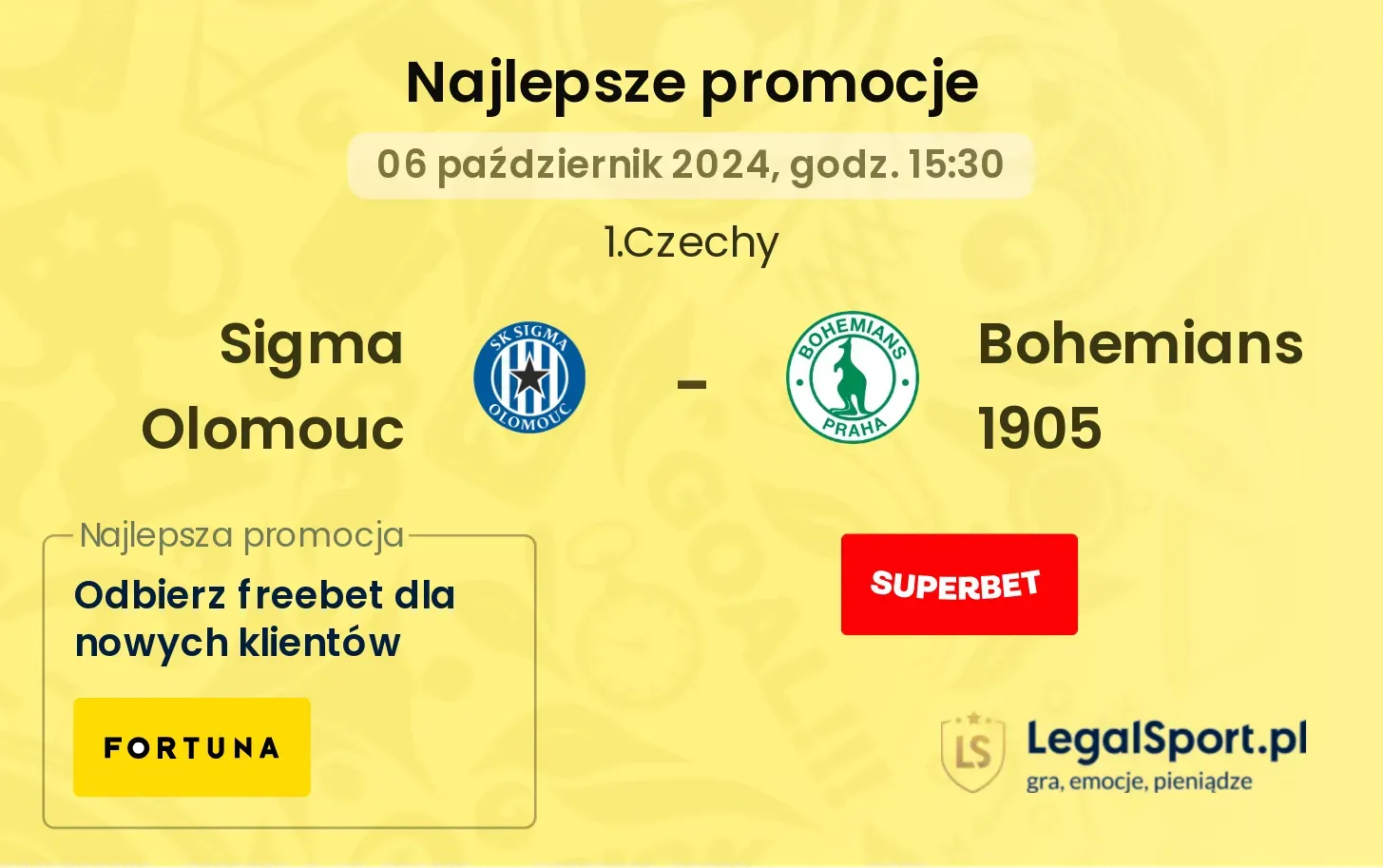 Sigma Olomouc - Bohemians 1905 promocje bonusy na mecz