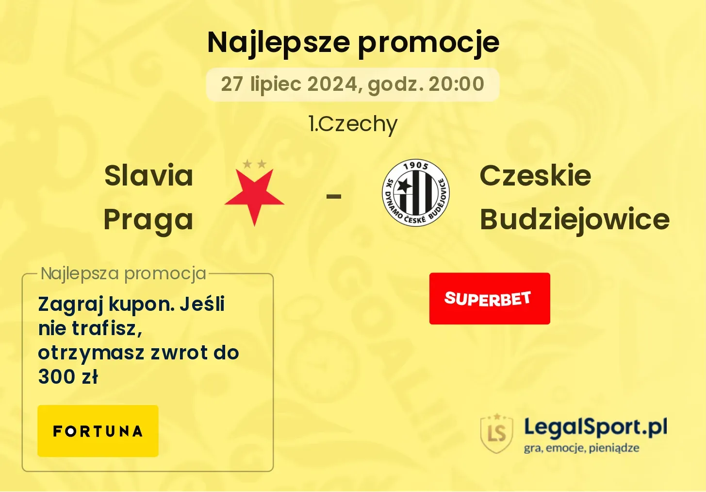 Slavia Praga - Czeskie Budziejowice promocje bonusy na mecz