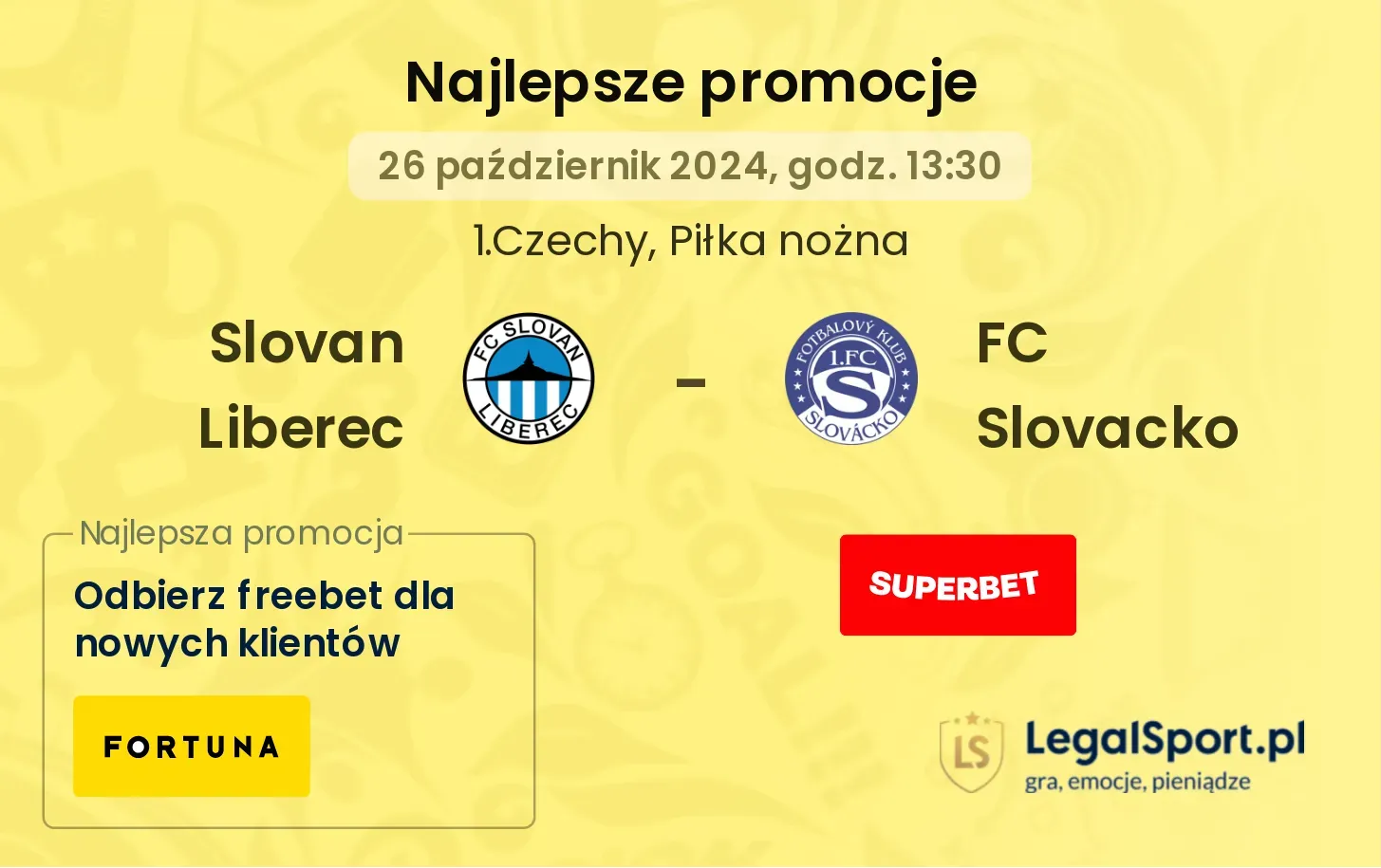 Slovan Liberec - FC Slovacko promocje bonusy na mecz