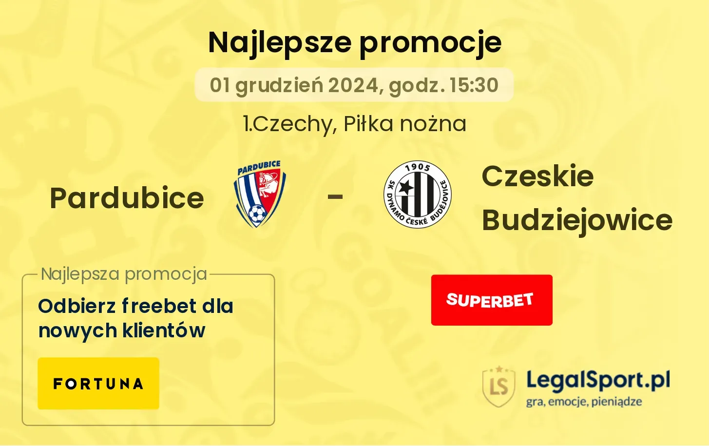 Pardubice - Czeskie Budziejowice promocje bukmacherskie