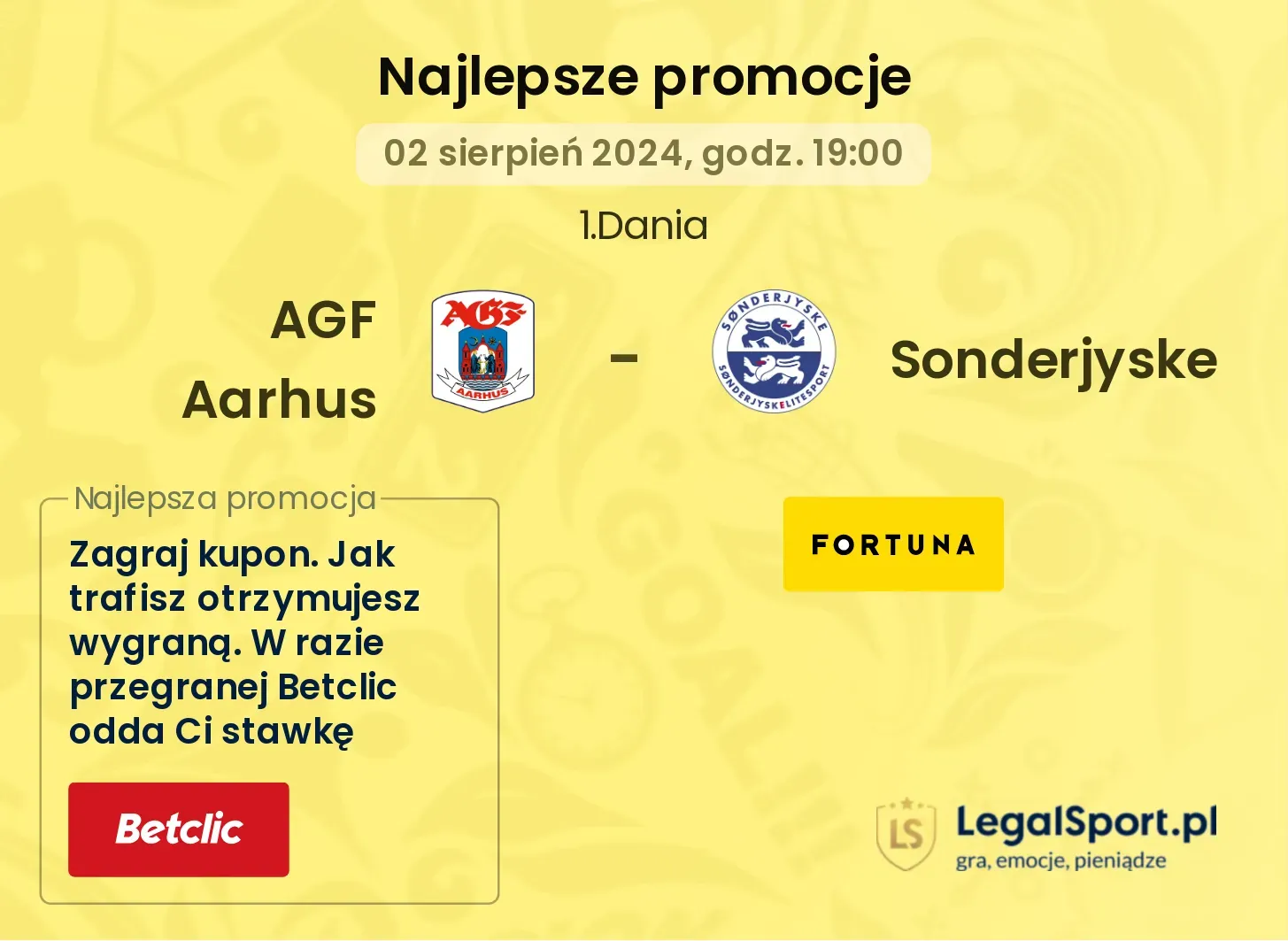 AGF Aarhus - Sonderjyske promocje bonusy na mecz