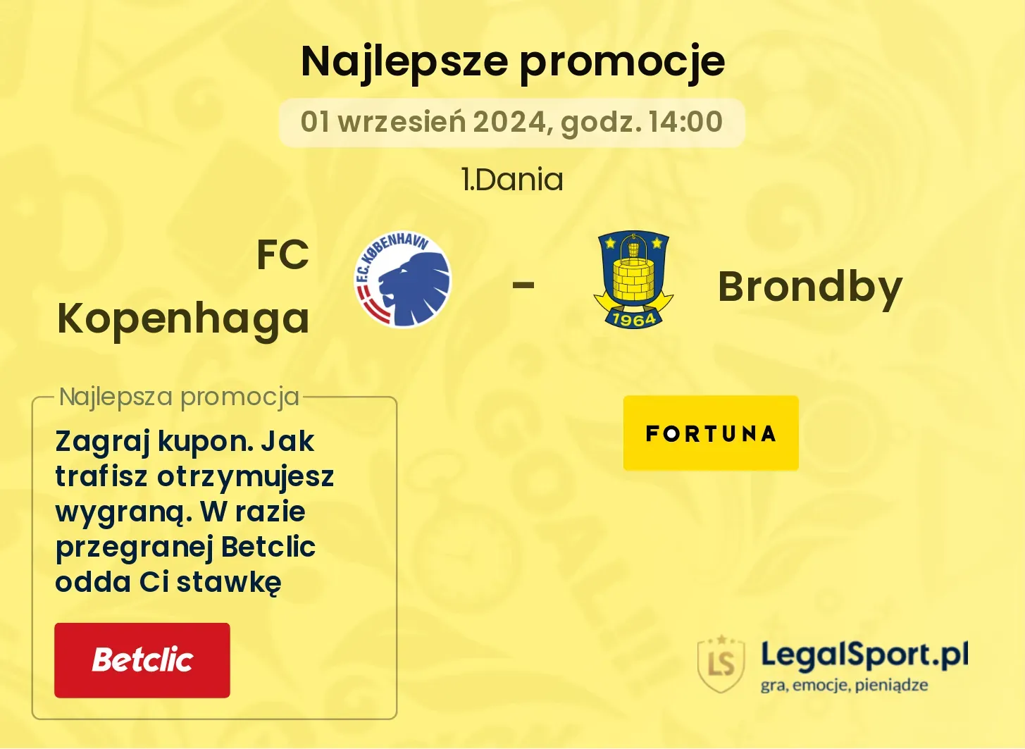 FC Kopenhaga - Brondby promocje bonusy na mecz