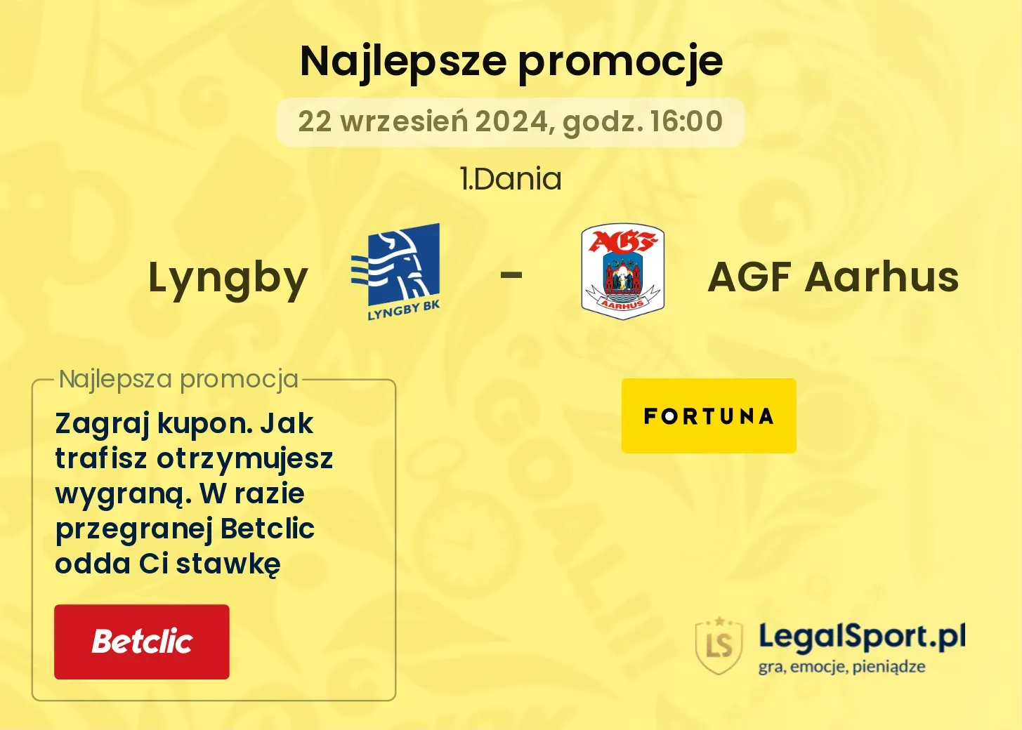 Lyngby - AGF Aarhus promocje bonusy na mecz