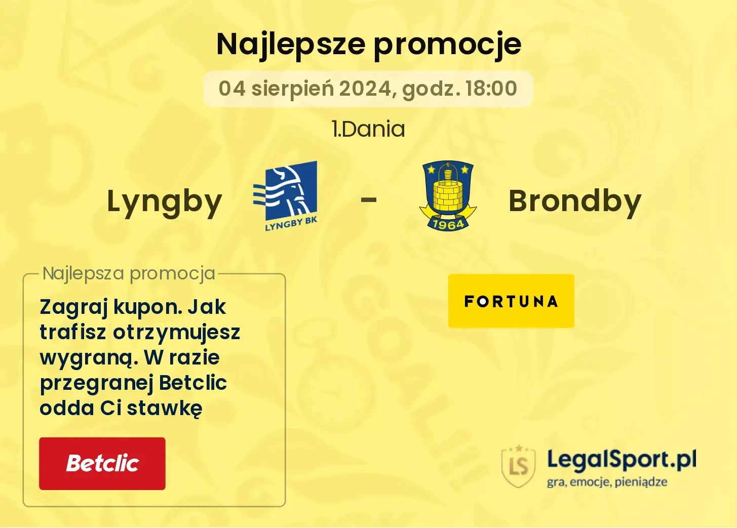 Lyngby - Brondby promocje bonusy na mecz