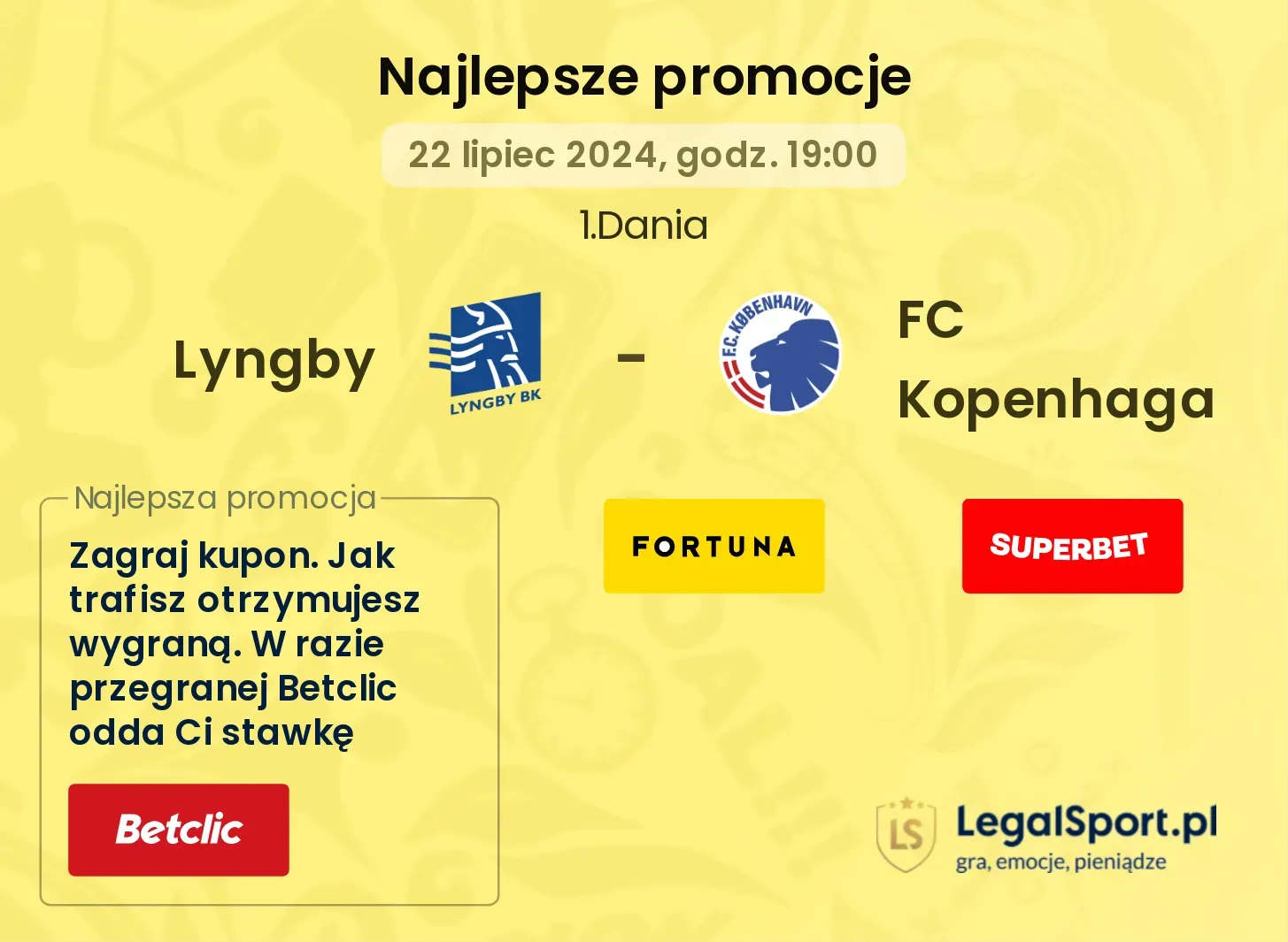 Lyngby - FC Kopenhaga promocje bonusy na mecz