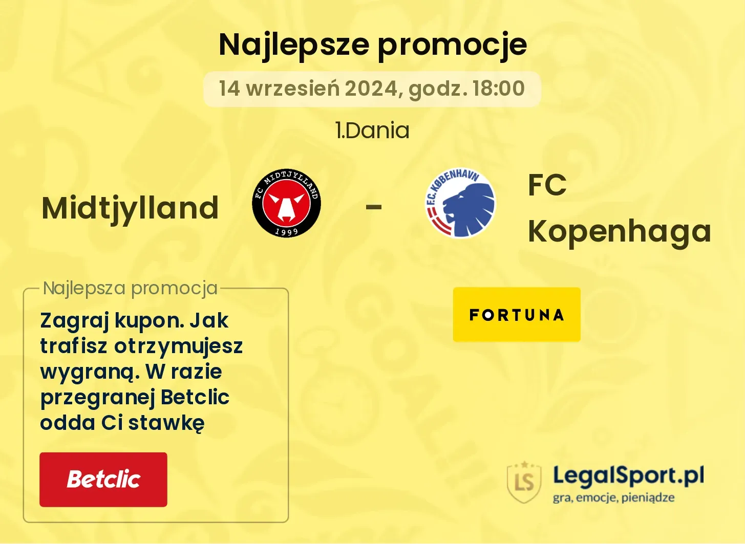 Midtjylland - FC Kopenhaga promocje bonusy na mecz