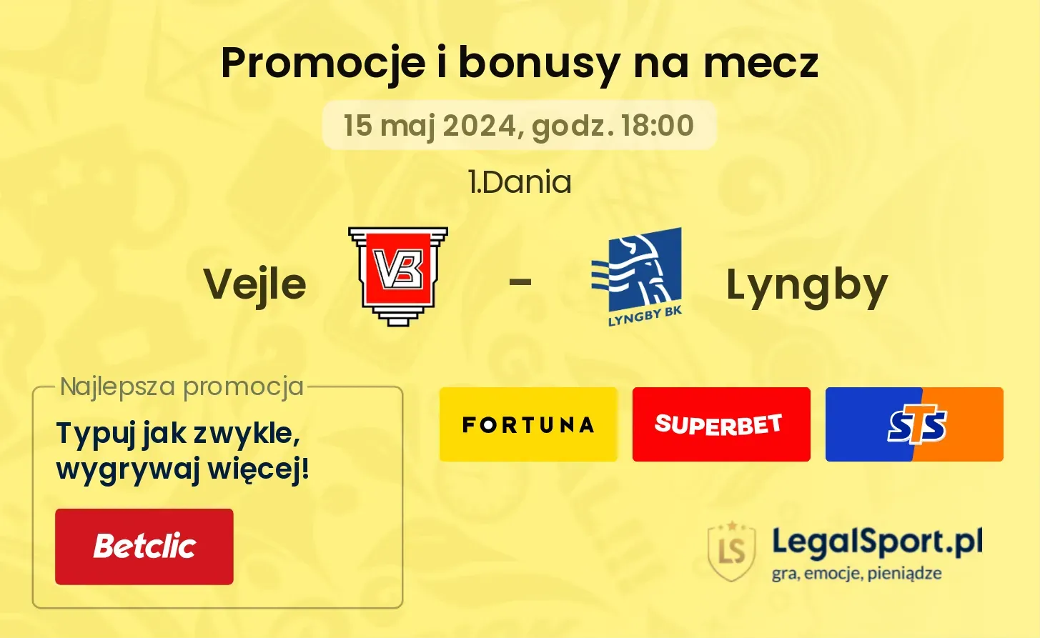 Vejle - Lyngby promocje bonusy na mecz