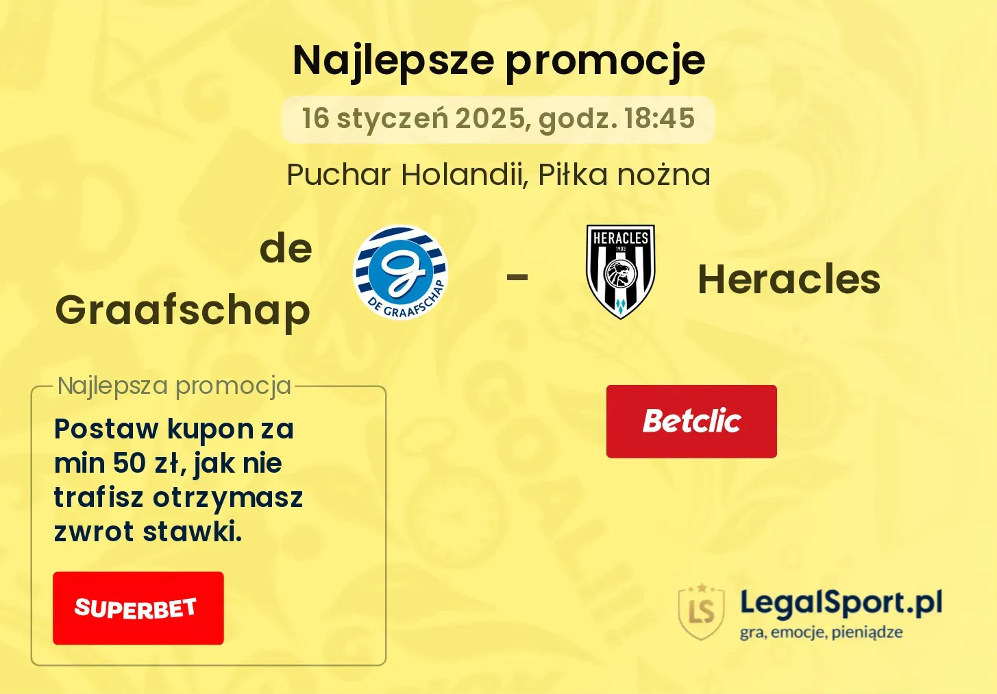 de Graafschap - Heracles promocje bonusy na mecz