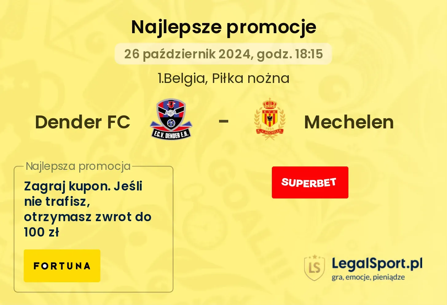 Dender FC - Mechelen promocje bonusy na mecz