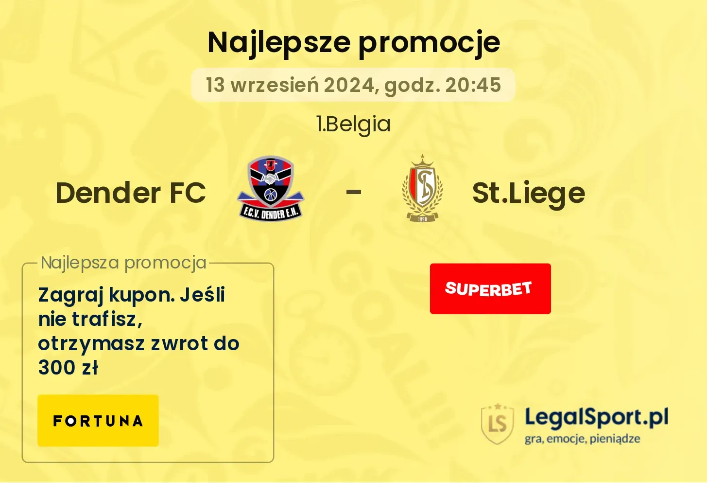 Dender FC - St.Liege promocje bonusy na mecz