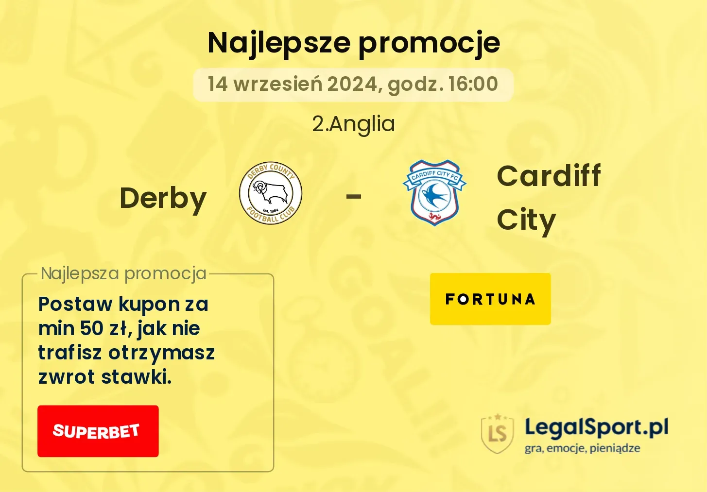 Derby - Cardiff City promocje bonusy na mecz