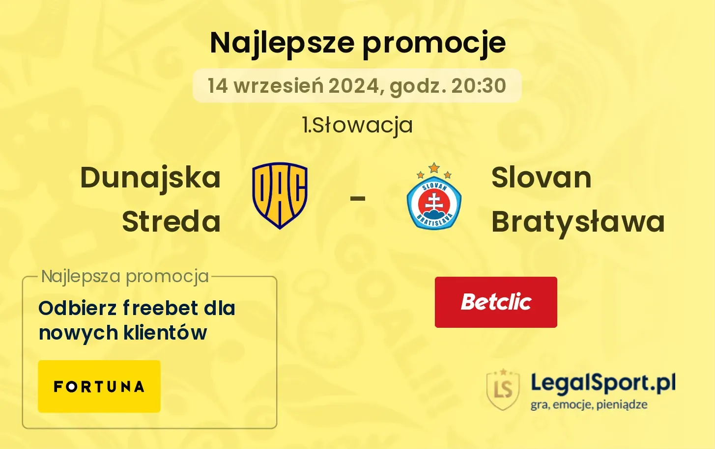 Dunajska Streda  - Slovan Bratysława promocje bonusy na mecz