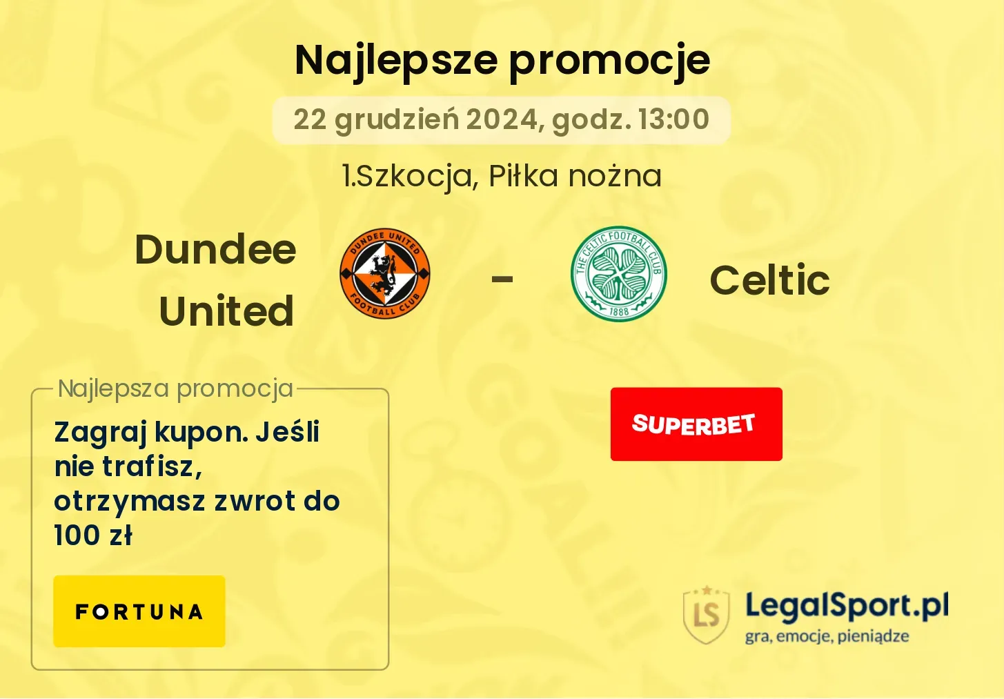 Dundee United - Celtic promocje bukmacherskie