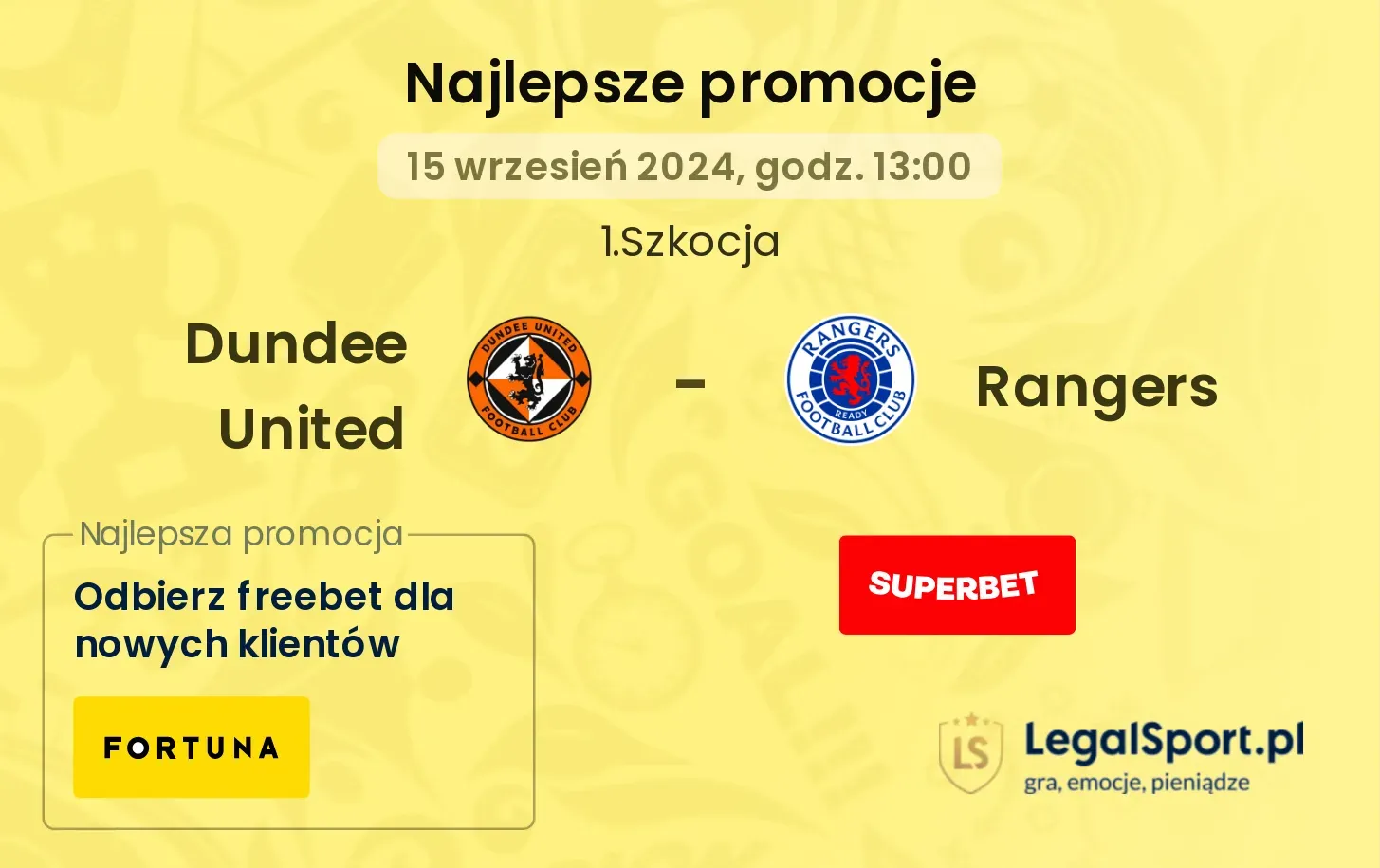 Dundee United - Rangers promocje bonusy na mecz