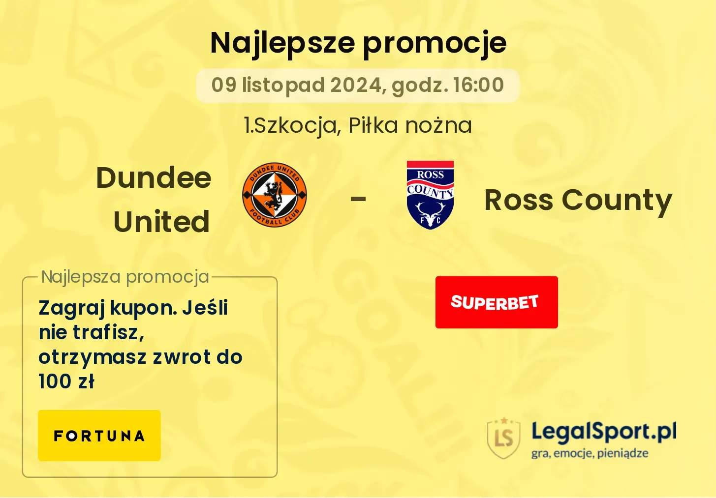 Dundee United - Ross County promocje bonusy na mecz