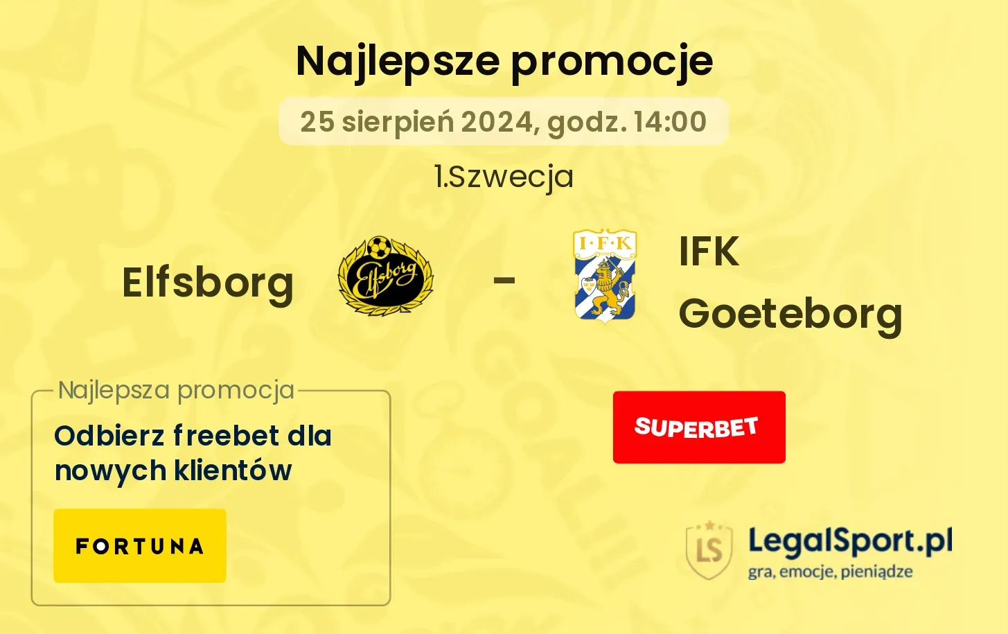 Elfsborg - IFK Goeteborg promocje bonusy na mecz