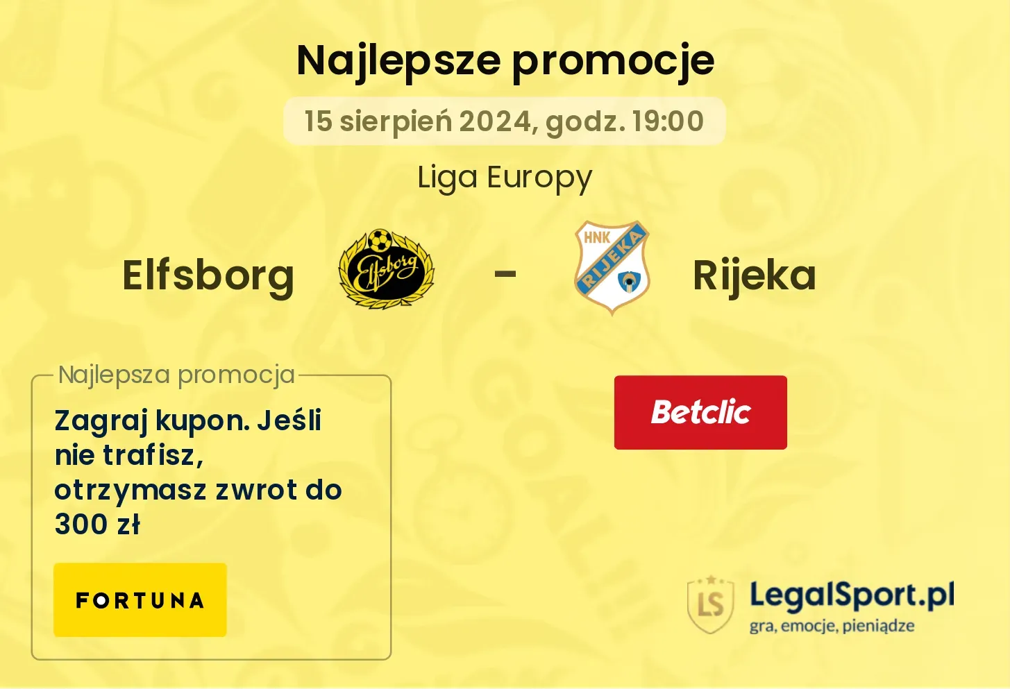 Elfsborg - Rijeka promocje bonusy na mecz