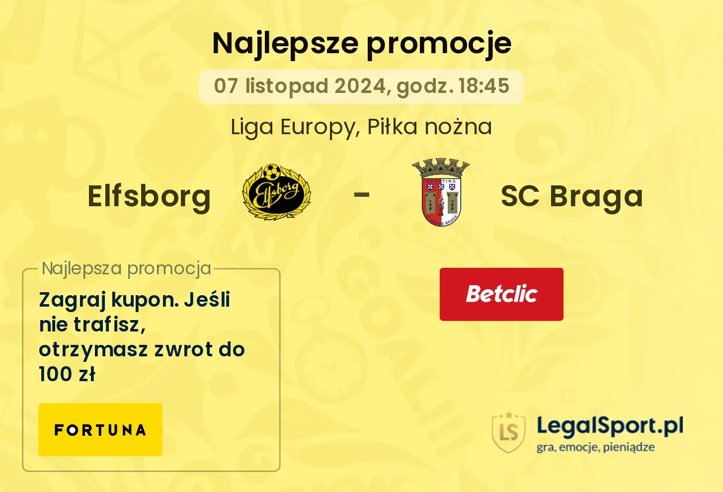 Elfsborg - SC Braga promocje bonusy na mecz