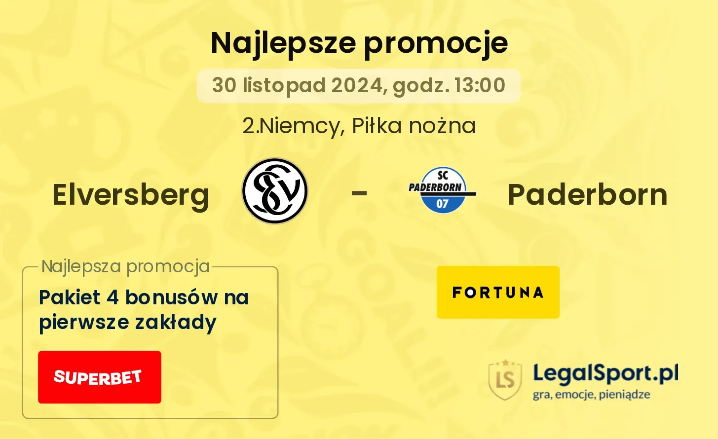 Elversberg - Paderborn promocje bonusy na mecz