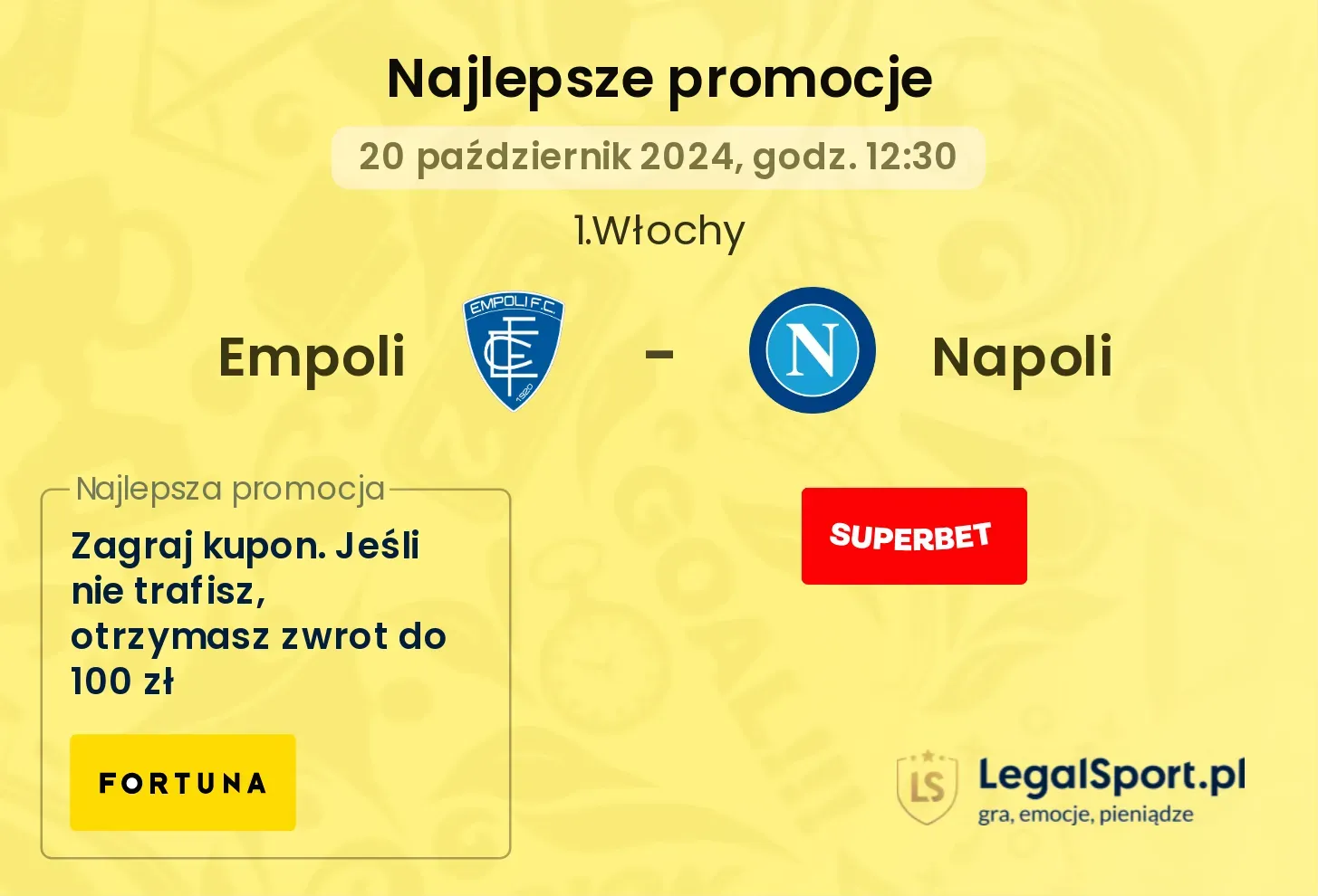 Empoli - Napoli promocje bonusy na mecz