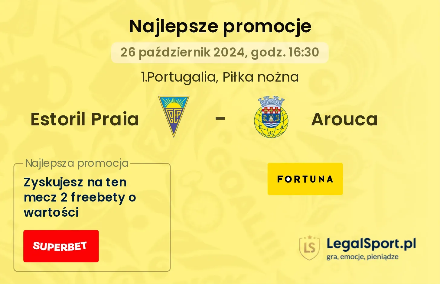 Estoril Praia - Arouca promocje bonusy na mecz