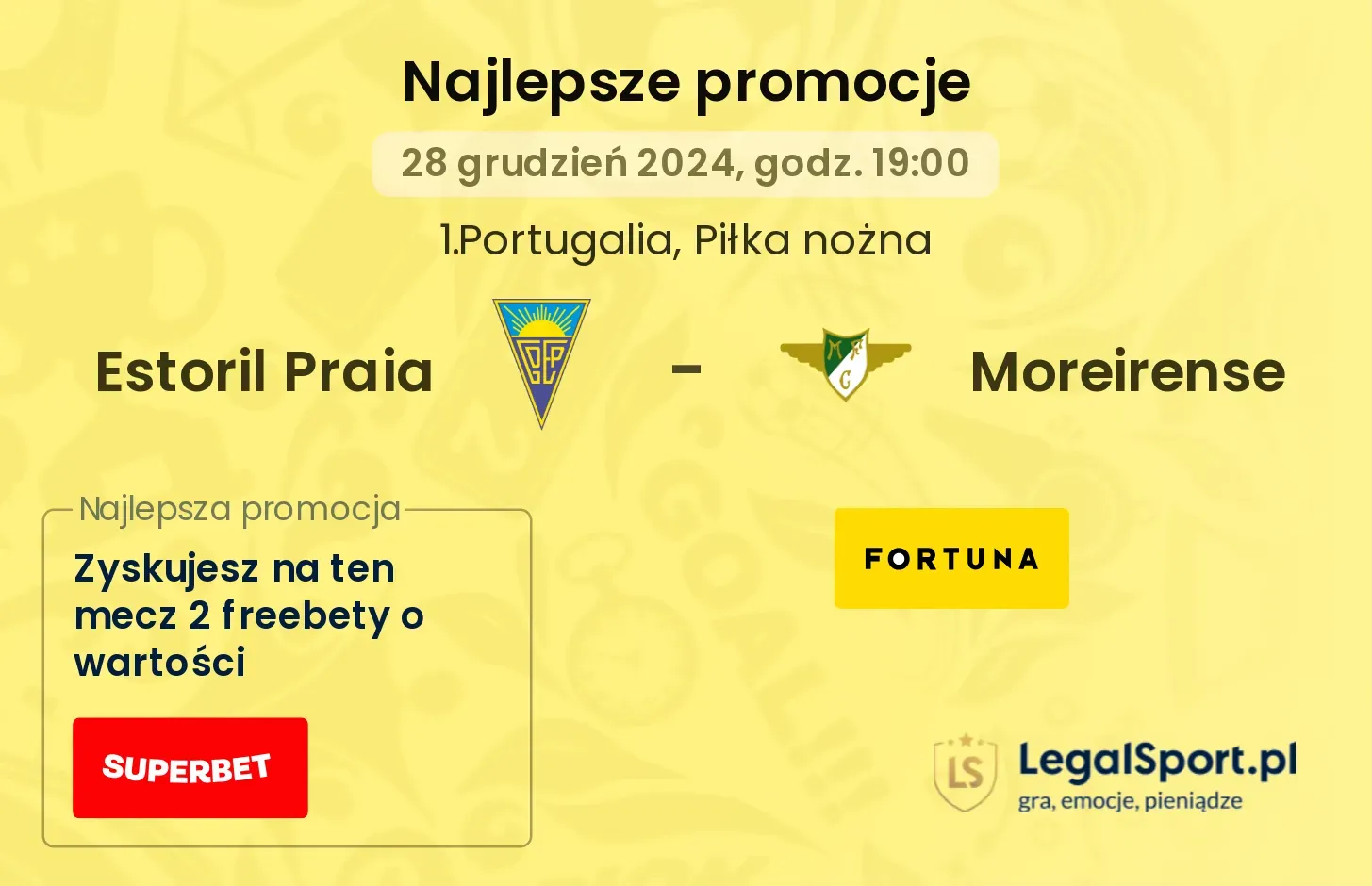 Estoril Praia - Moreirense promocje bonusy na mecz