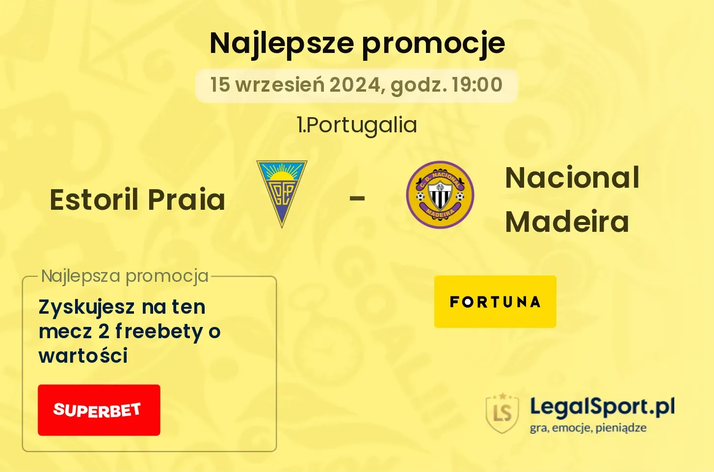 Estoril Praia - Nacional Madeira promocje bonusy na mecz