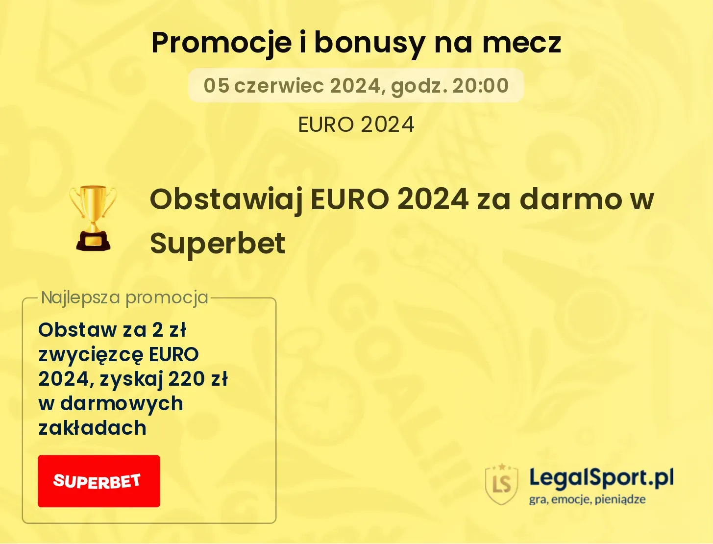 Obstawiaj EURO 2024 za darmo w Superbet promocje bonusy na mecz